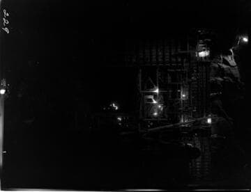 Big Creek - Mammoth Pool - Concrete pour at diversion tunnel portal at night