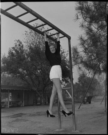 Young lady in shorts