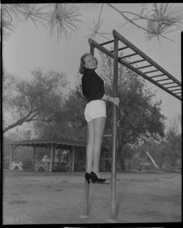 Young lady in shorts