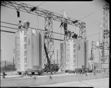 Construction at substation