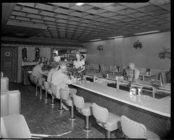 Lunch counter at a restaurant