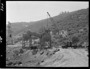 Big Creek - Mammoth Pool - Erection of aggregate plant at powerhouse area