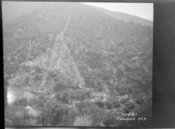 The penstock of Kaweah #3 Hydro Plant while under construction