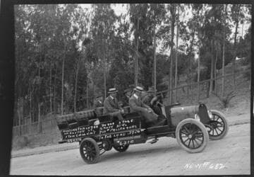 Dodge Truck used as stage at Huntington Lake