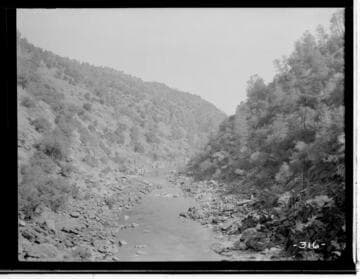 Stream running down canyon