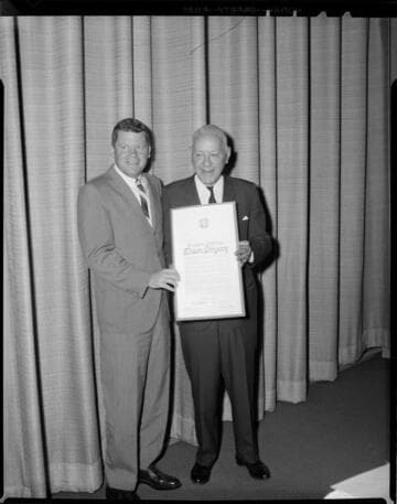 Award from Warren Dorn & L. A. Co. Board of Supervisors to SCE