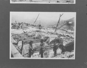 Shot of Florence dam construction