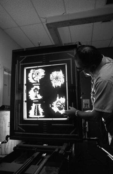 Display department constructing a cut-away model of the San Onofre Nuclear Generating Station (with Unit #1)