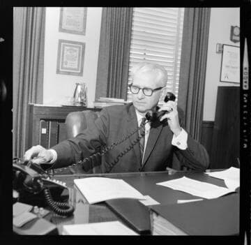 Executive working in his office