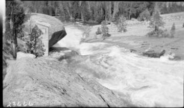 South Fork of San Joaquin River below Florence Lake Dam with approximate 3000 cfs spill