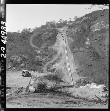 2-9 Tule Siphon  - Progress photo, view from center ridge looking toward intake