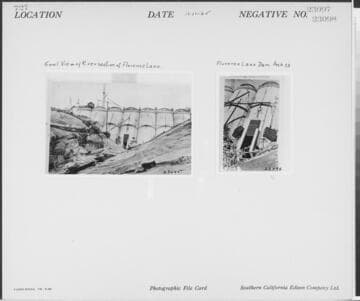 Big Creek, Florence Lake Dam - "River section" from an up-stream perspective during construction