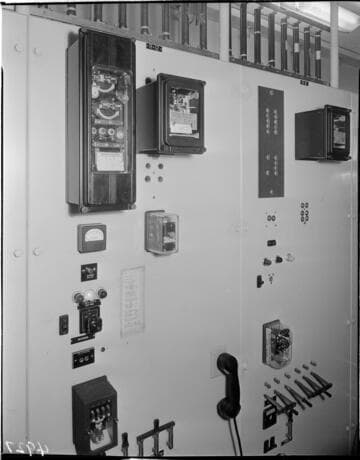 Switch panel in substation