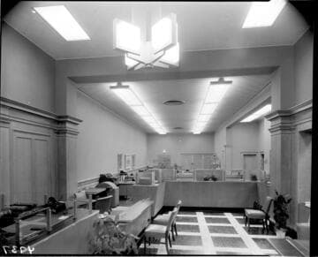 Interior of bank