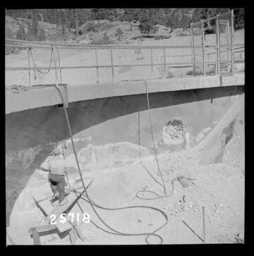 Big Creek, Florence Lake Dam - Downstream side Arch #1