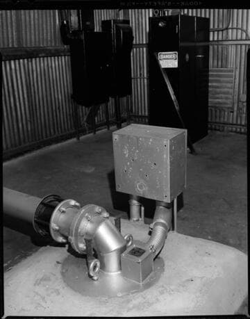 Electric pump in pump house
