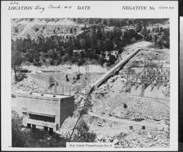 Big Creek Powerhouse #4 - Powerhouse, penstock, and Switchyard