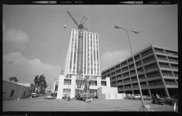 Installation of High Volume Air Conditioning equipment (HVAC) on roof of commercial building just south of LAX on Sepulveda Blvd