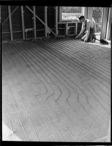 Electric floor heat installation