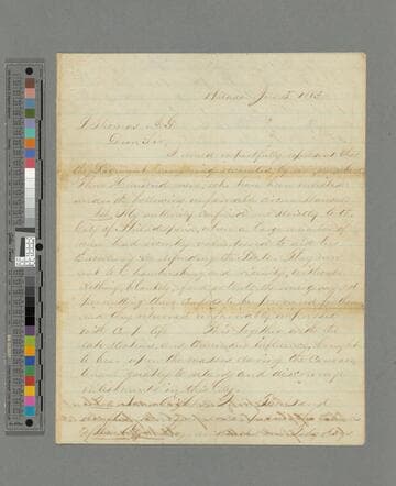 J.E. Peyton, Philadelphia, letter to Lorenzo Thomas