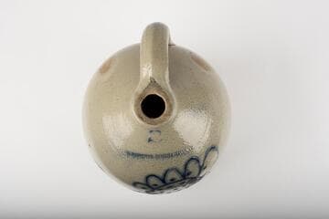 Stoneware Jug with Flower Decoration