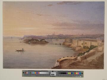 View at Scinde, Harbour Mouth with a Fort