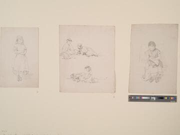 Seated Girl with Cat