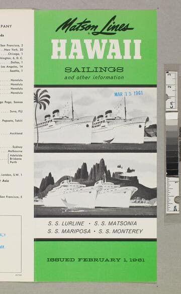 Hawaii sailings and other information