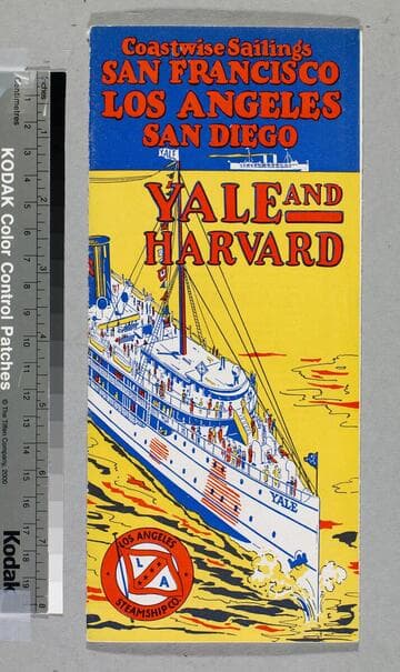 Coastwise Sailings San Francisco Los Angeles San Diego : Yale and Harvard