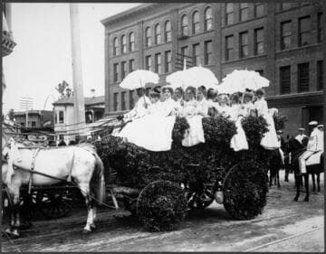 Friday Morning Club entry in La Fiesta de Los Angeles, 1896