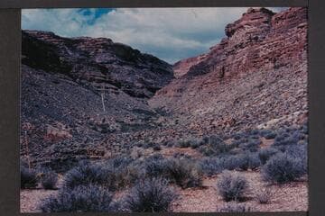 Sinyala Fault and spring in tributary 140 Mile Canyon