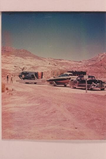 Arrival of the three boats at the fort at Lees Ferry