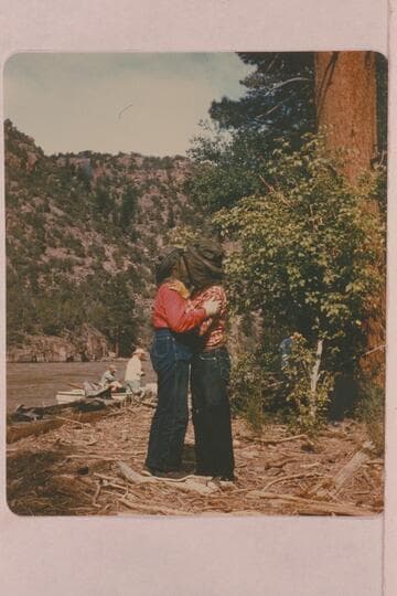 The simple expression of affection has its difficulties when the mosquitos are around.  Fern and Kent Frost.  Wright party on the Green River