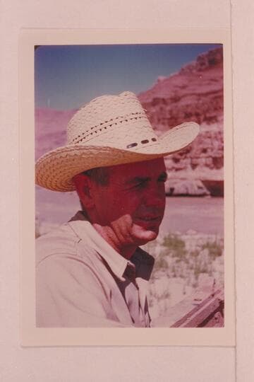 J. Frank Wright.  Blanding, Utah.  At end of Glen Canyon trip of 1951, May 11-17.  Lees Ferry
