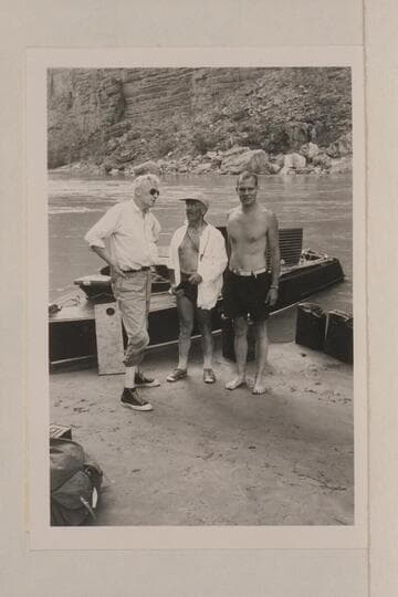 Joe Desloge; Marston; Joe Desloge with the "Boo" during 1951 Grand Canyon traverse