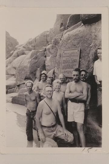 The 1942 Nevills party at the Separation Plaque