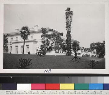 Huntington residence from the southwest, circa 1912