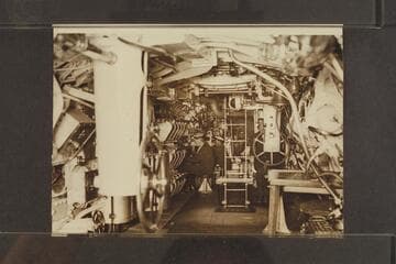 Submarine Interiors.  Living Space Looking Aft