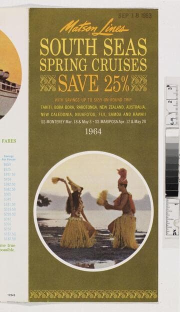 South Seas spring cruises save 25% ... 1964