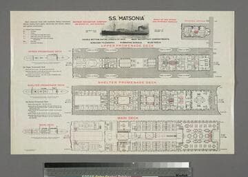 S. S. Matsonia deck plans