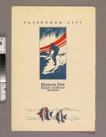 List of cabin passengers : S. S. Matsonia