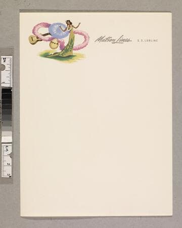 S. S. Lurline stationery