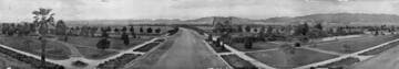 Gardens and town square, Beverly Hills. 1920
