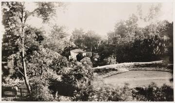 El Molino from the Mill Pond. The first mill in Southern California used by San Gabriel Mission