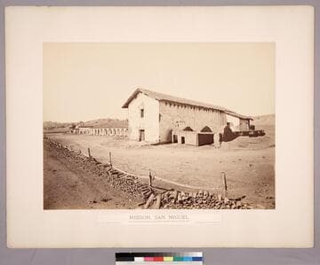 Mission, San Miguel. / San Luis Obispo County, California, Established July 25th, 1797
