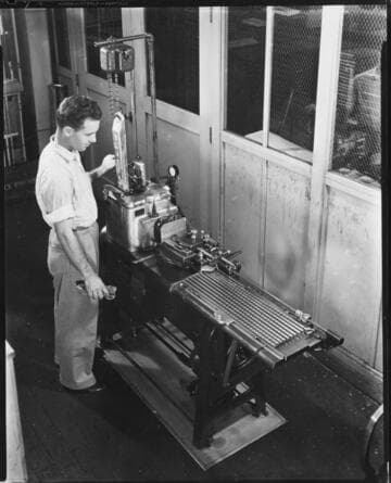 Plant interior, Los Angeles Times, Los Angeles. 1937