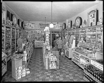 Mid-City Cut Rate Drug Store, 3773 South Western, Los Angeles. 1940-1941