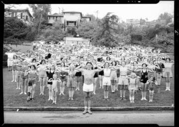 Paul Bragg and hikers, Hollywood Hills, Los Angeles. approximately 1930