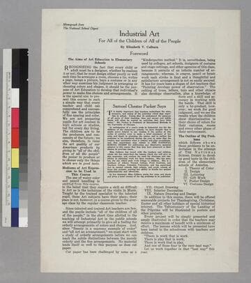 Industrial Art: For All of the Children of All the People