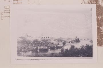 Sketch by Charles Shuchard of the "General Jesup" moored at the foot of the hill